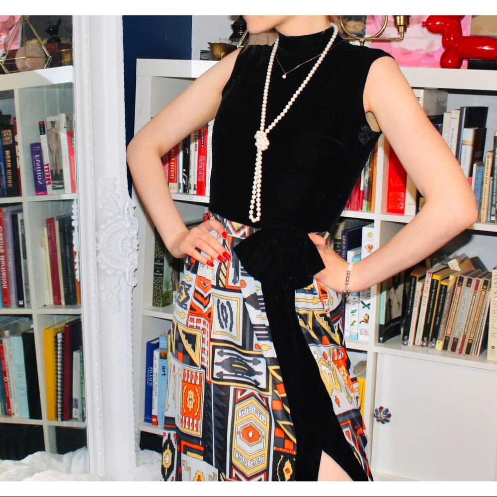 Vintage Velvet Art Dress